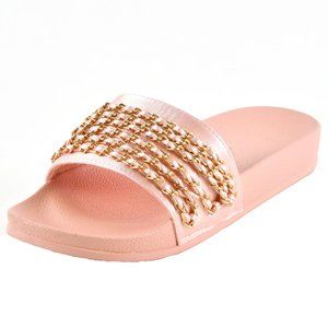 New Summer Slides Flat Flip Flop Pink Sandals